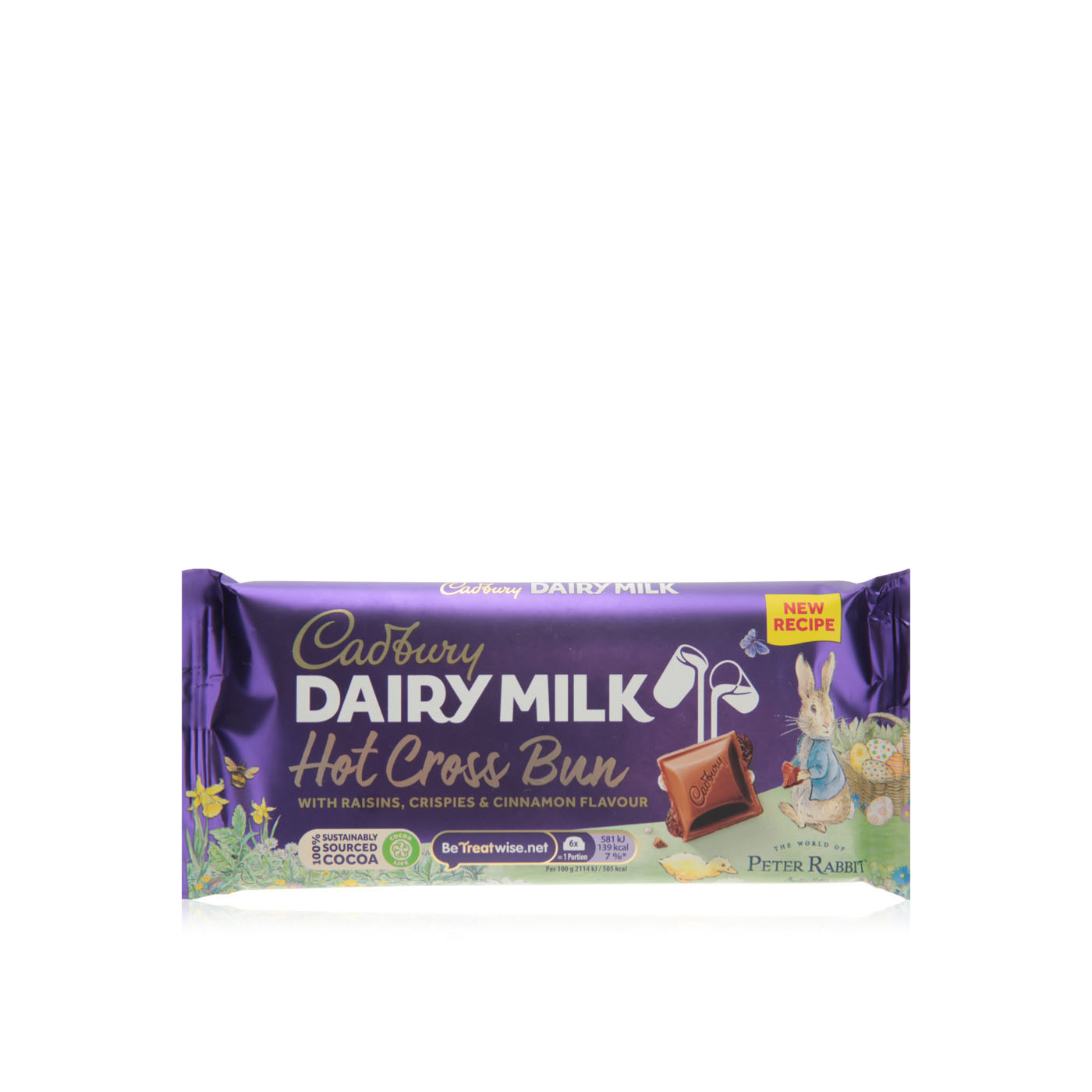 Cadbury Dairy Milk hot cross bun Easter chocolate bar 110g Spinneys UAE