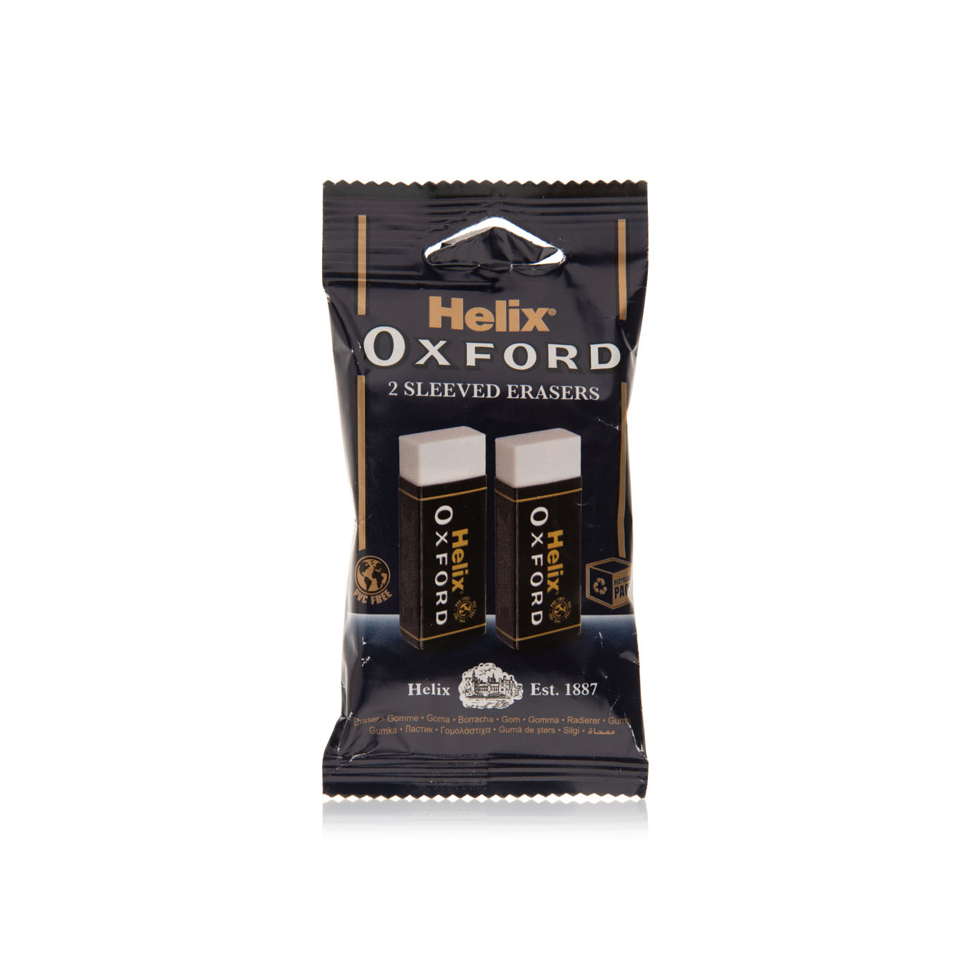 Helix Oxford Large Sleeved Erasers 2s
