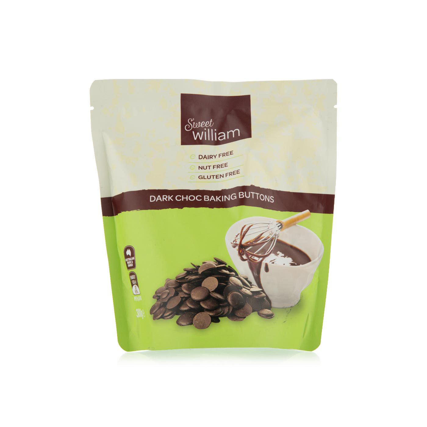 Sweet William dark chocolate baking buttons 300g Spinneys UAE