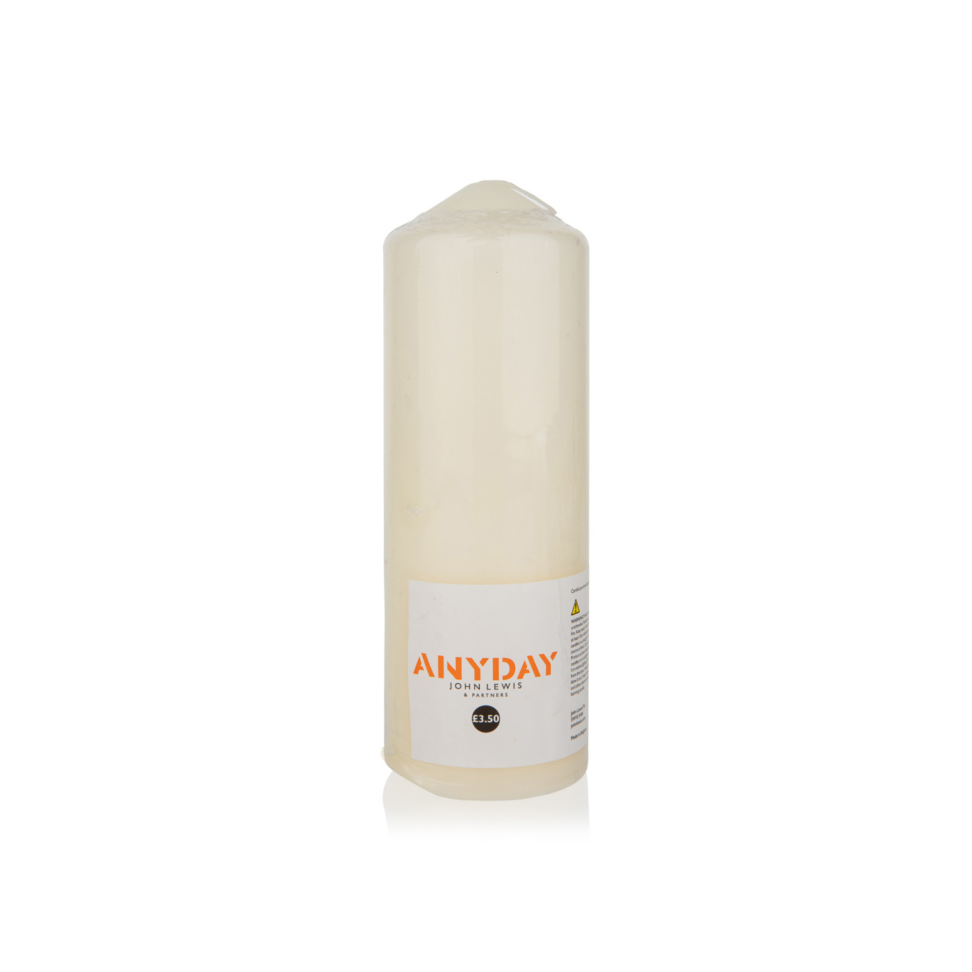 Essential Waitrose Large Ivory Pillar Candle