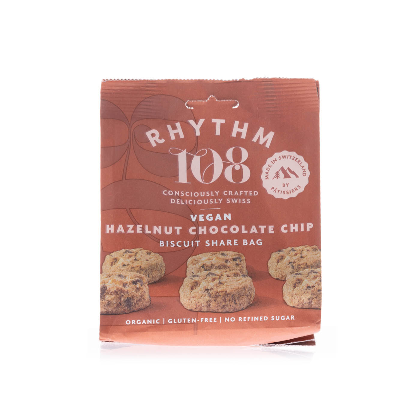 Rhythm 108 Vegan Hazelnut Chocolate Chip Biscuits 135g
