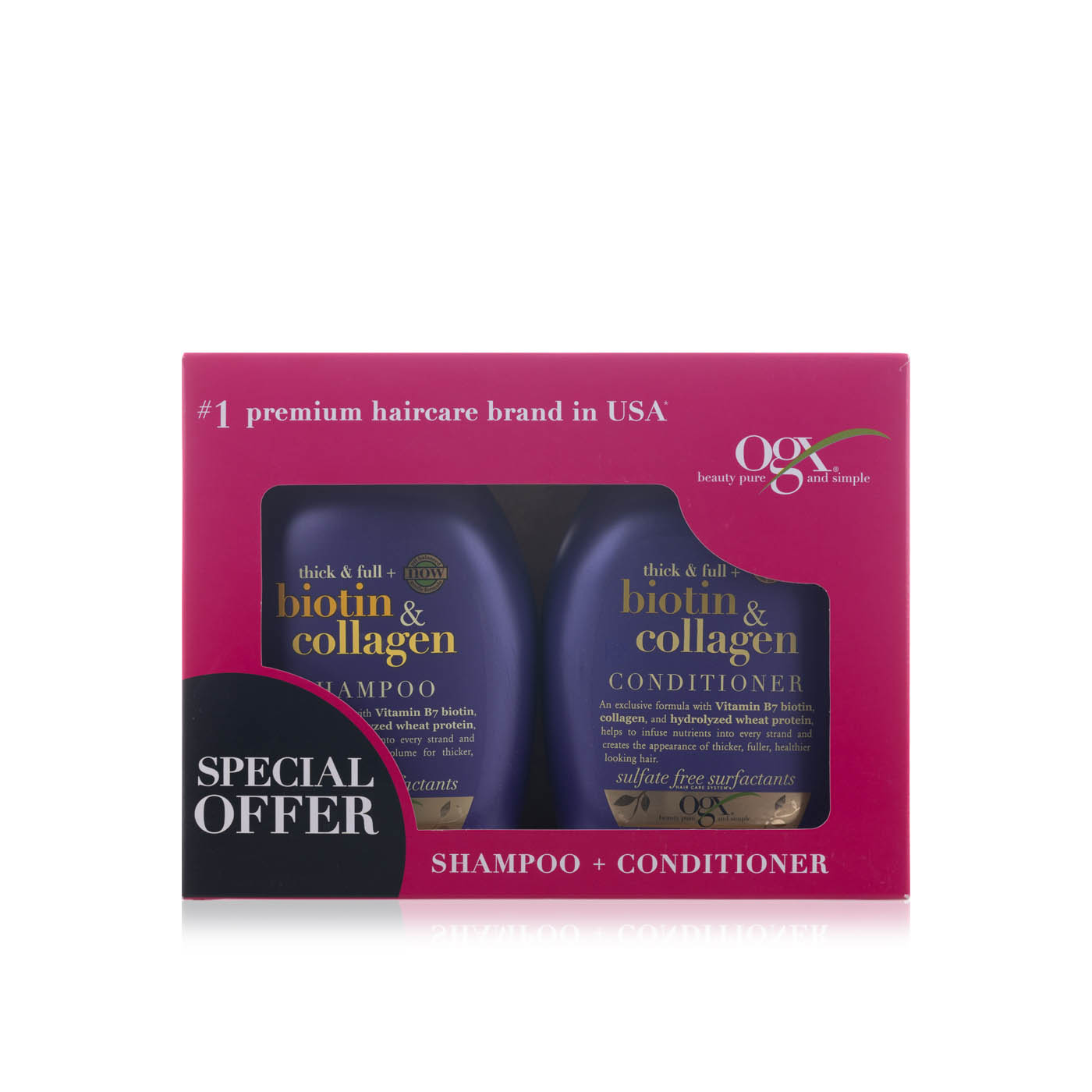 Ogx Biotin and Collagen Set Shampoo and Conditioner 2 x 385ml