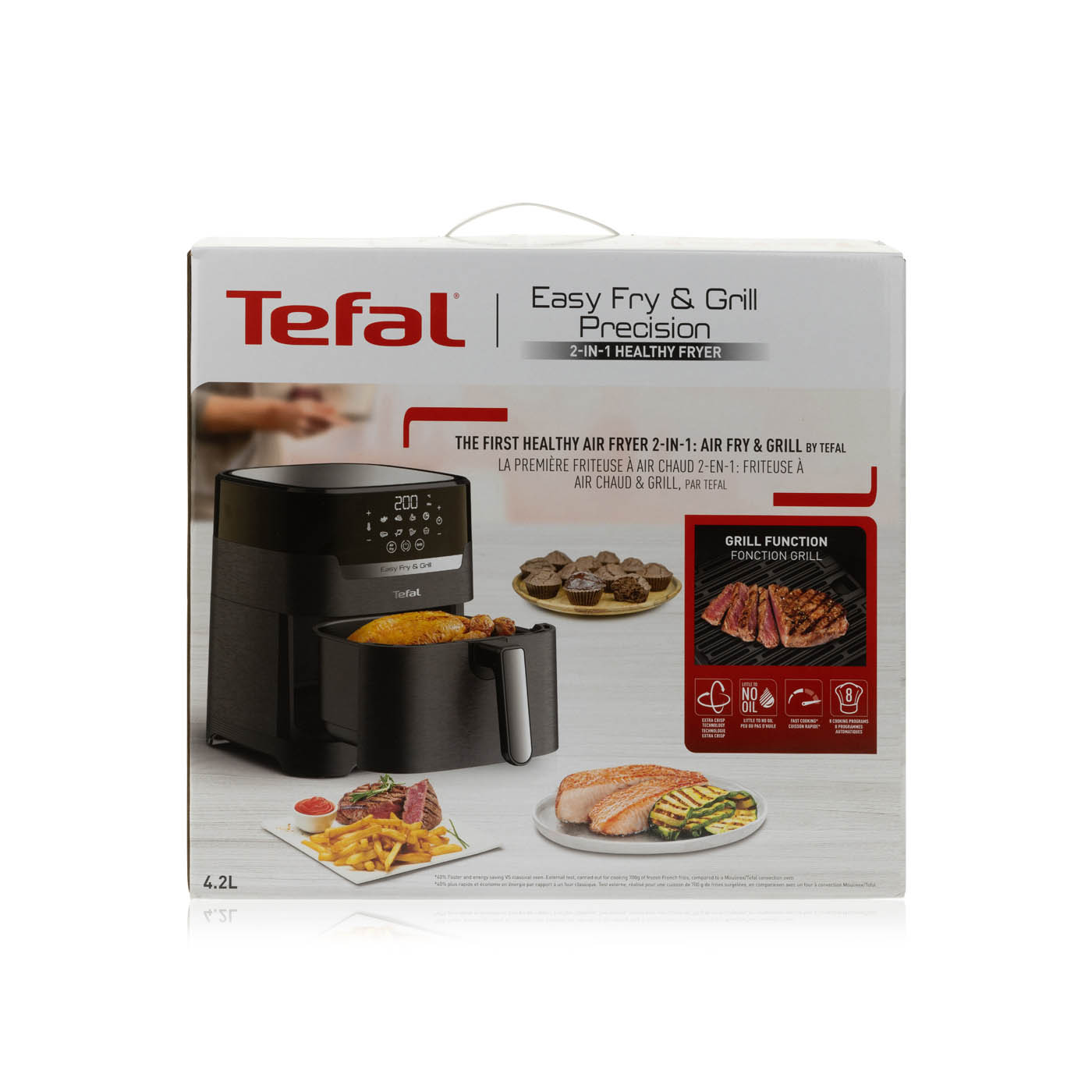 Tefal Easy Fry Precision+ 2in1 Digital Air Fryer And Grill Black 4.2l ...