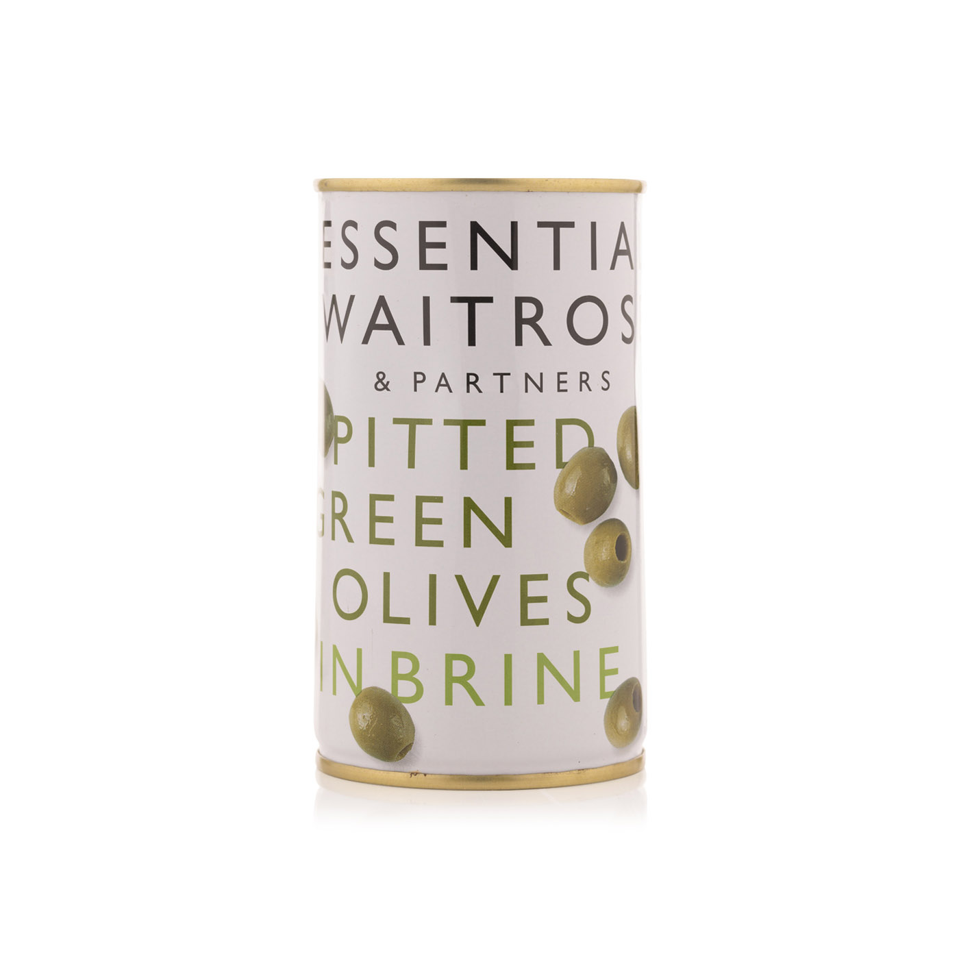Waitrose Essential Pitted Green Olives in Brine 350g