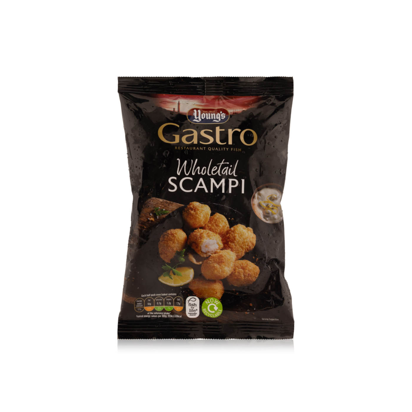 Young's Frozen Gastro Wholetail Scampi 220G