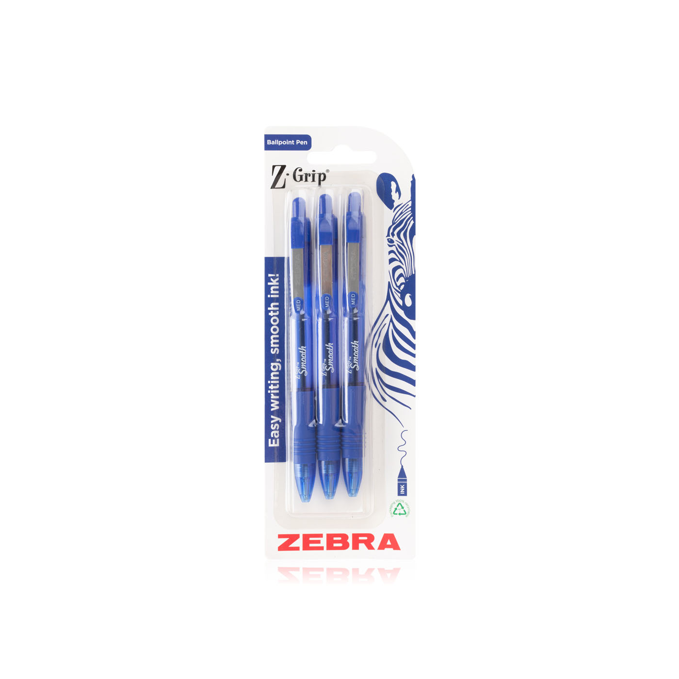 Zebra zgrip blue ballpoint pens 3 pack Spinneys UAE