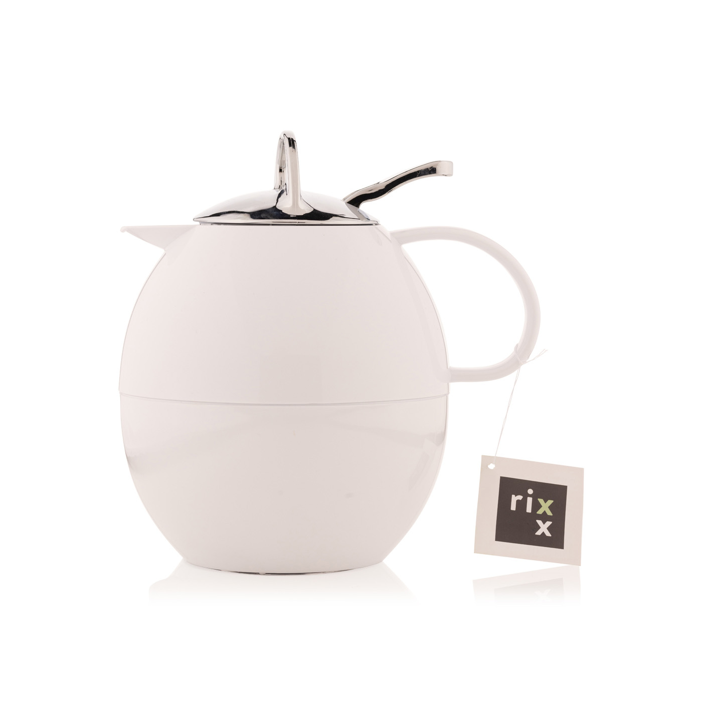 Rixx White Round Vacuum Flask 1 Litre