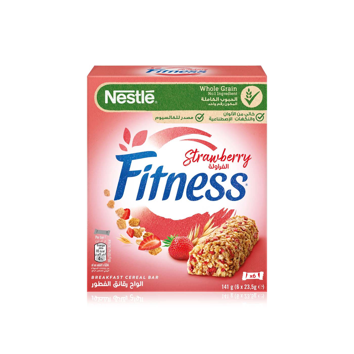 Nestle Fitness Strawberry Cereal Bars 6 x 23.5g