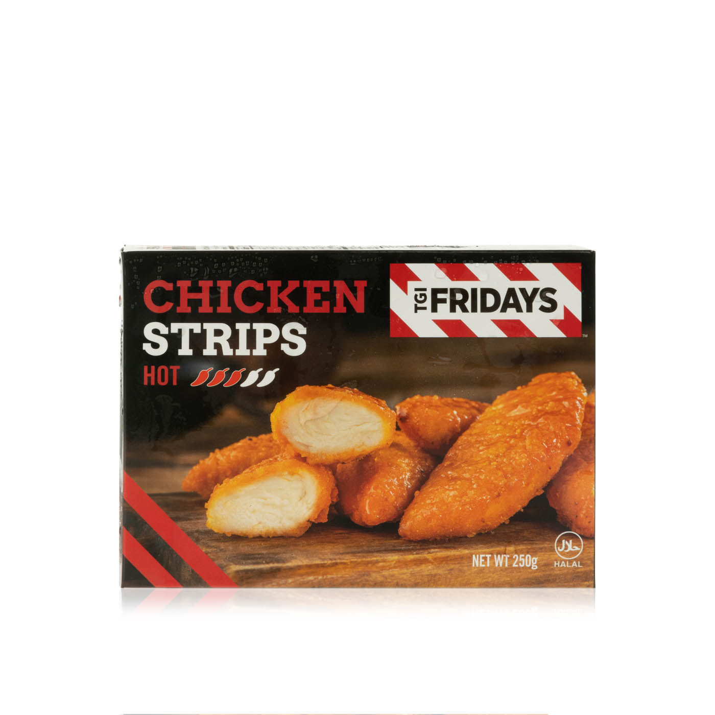 TGI Fridays Frozen Boneless Chicken Strips Buffalo 250G