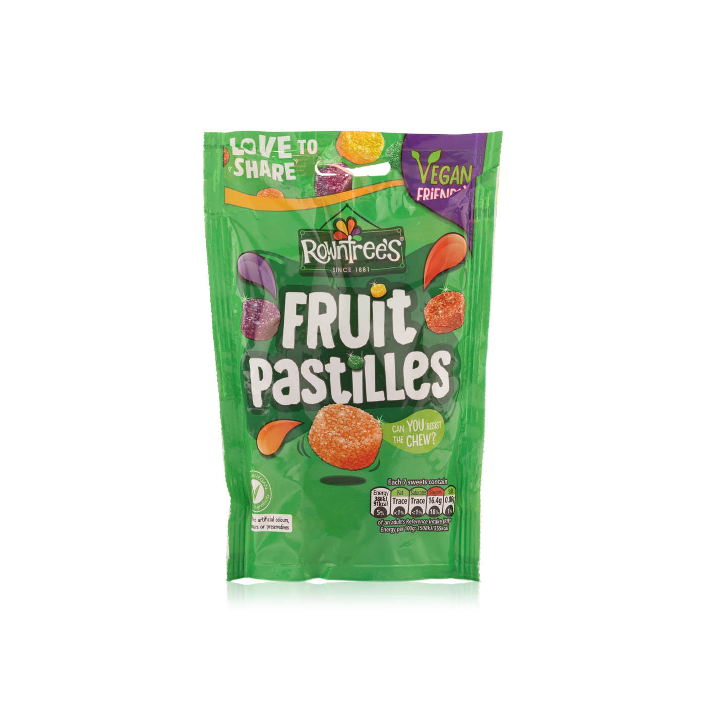 Rowntrees Fruit Pastilles Sharing Bag 143g - Spinneys UAE