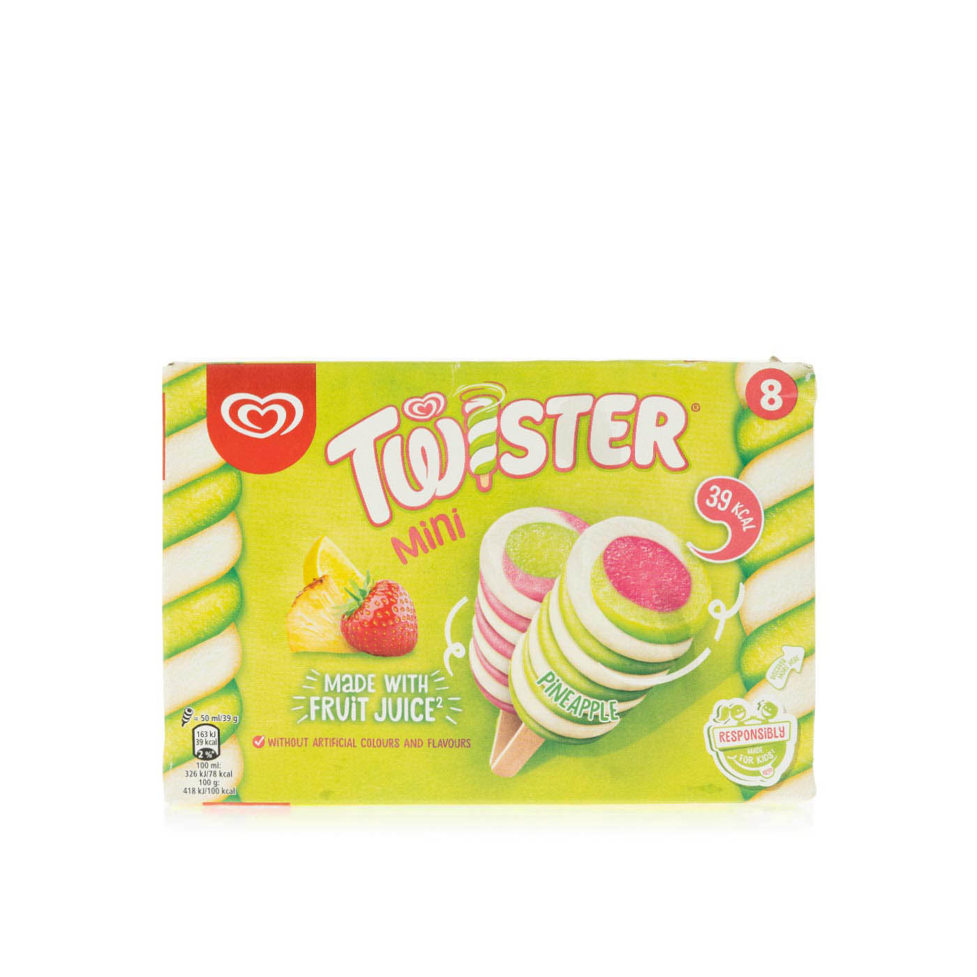 Wall's Twister Mini Ice Lollies 8x50ml - Spinneys UAE