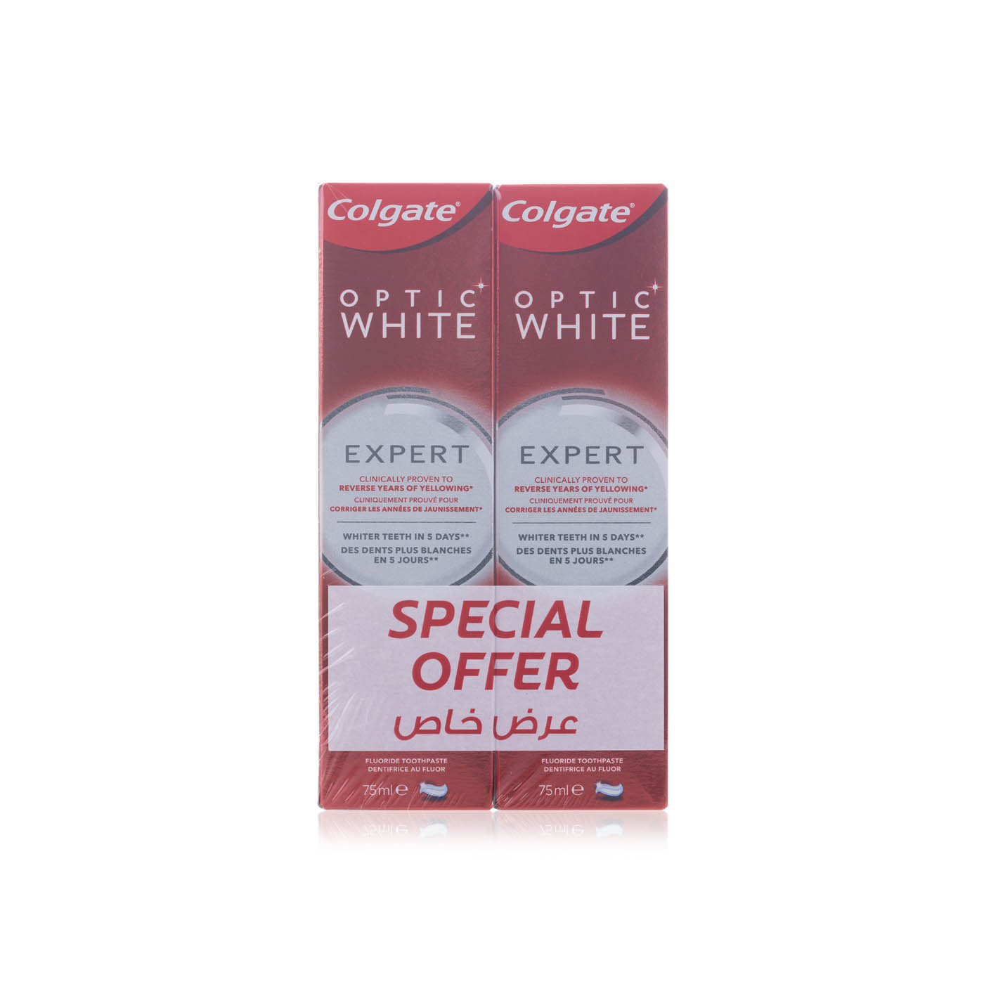 Colgate Optic White Expert Toothpaste 75ml x 2