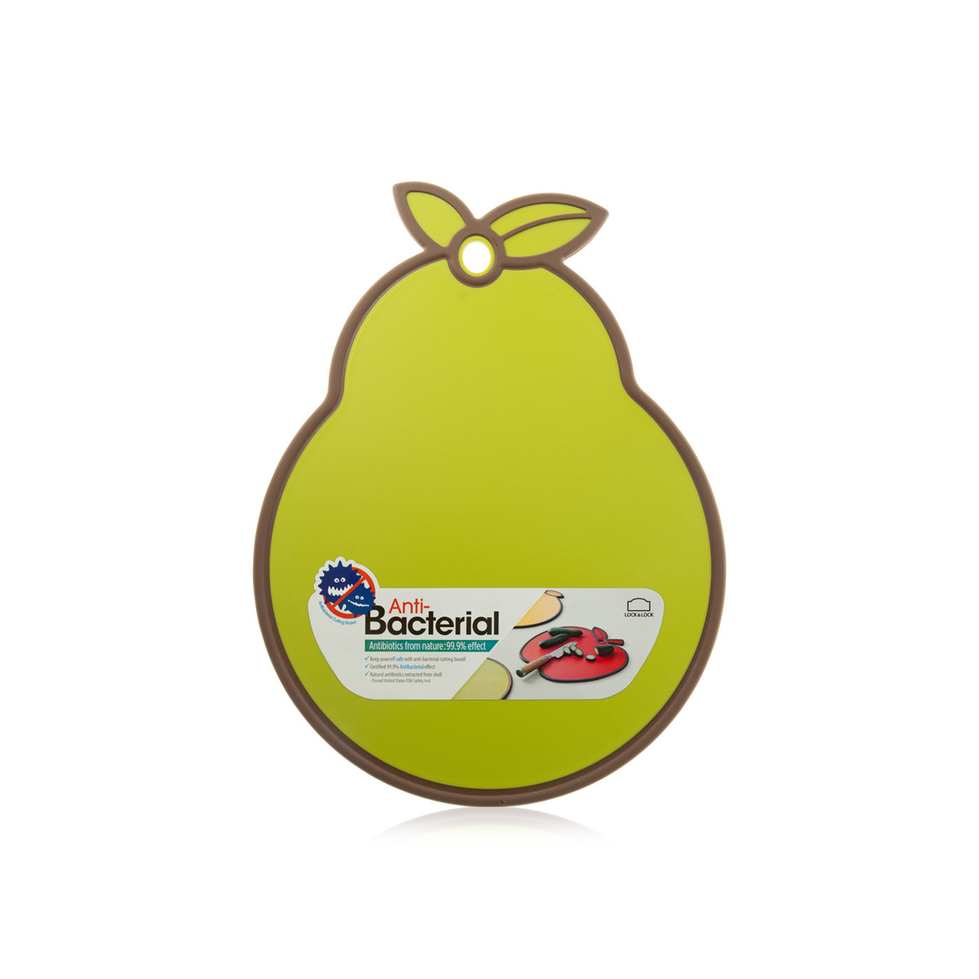 Lock & Lock Antibacterial Cutting Board Pear Green Csc552