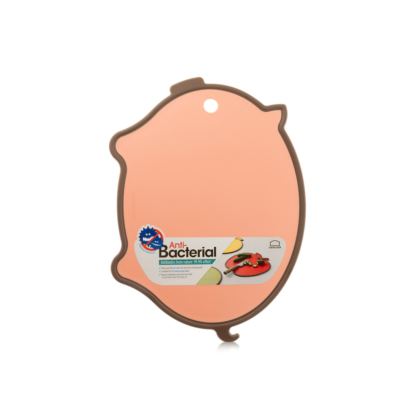 Lock & Lock Antibacterial Cutting Board Pig Pink Csc554