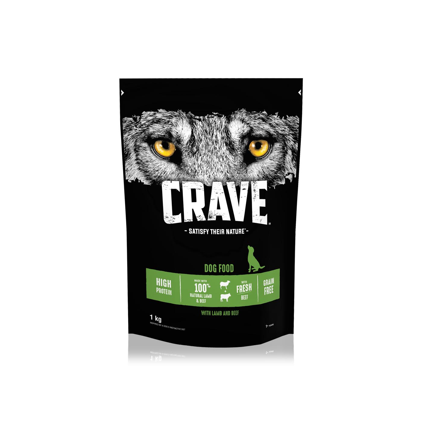 Crave natural grain-free lamb and beef adult dog food 1kg - Spinneys UAE