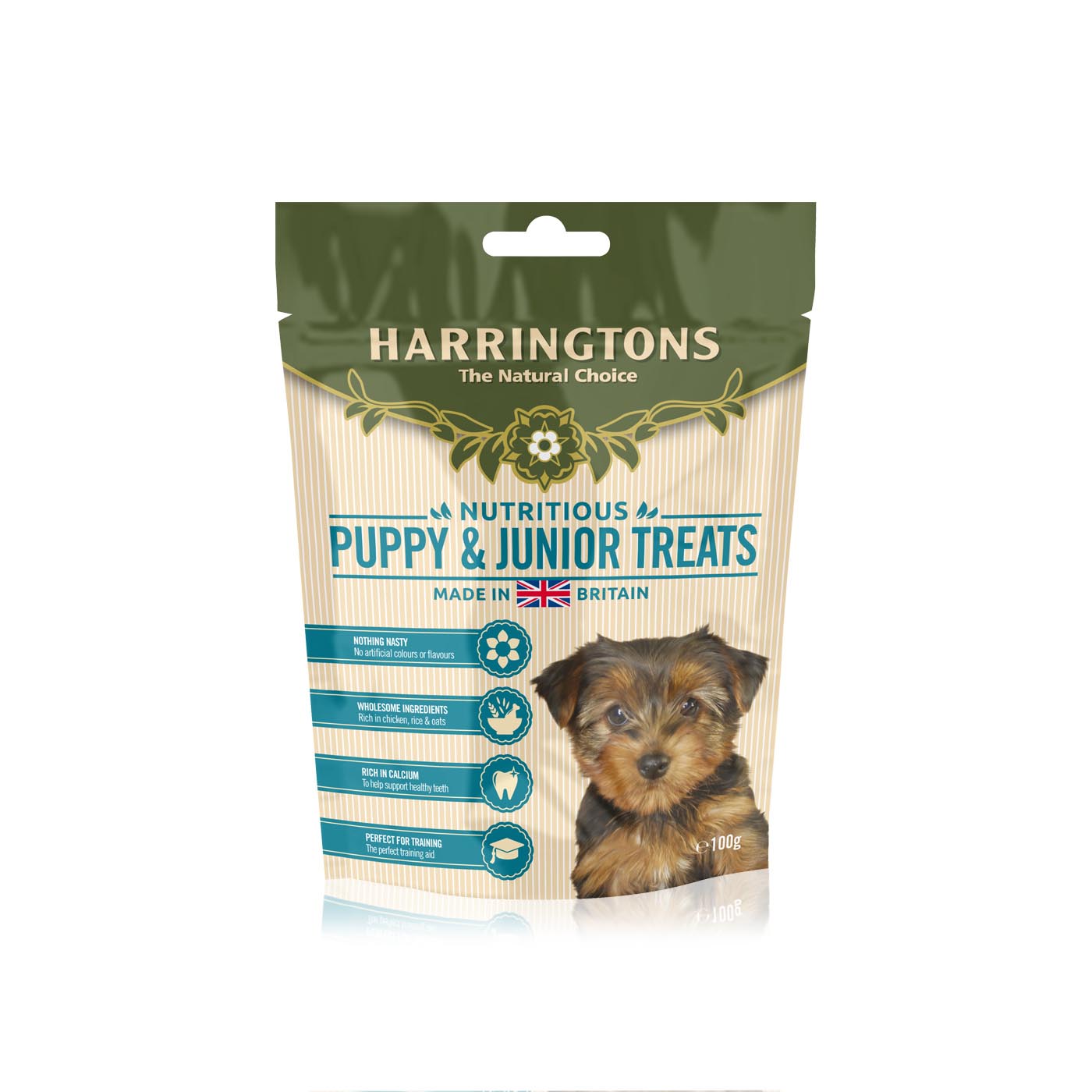 Harringtons dog treats grainfree chicken & yoghurt puppy nibbles 100g