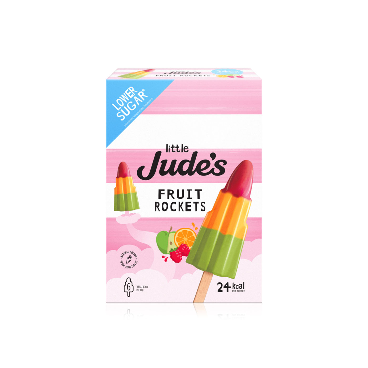 Little Jude's Fruit Rockets 6 X 55Ml