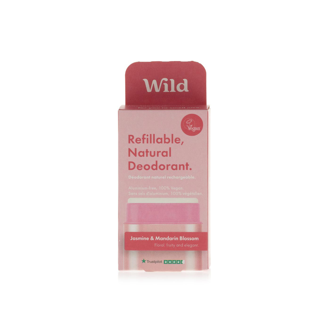 Wild Natural Jasmine and Mandarin Blossom Deodorant and Refill 40g