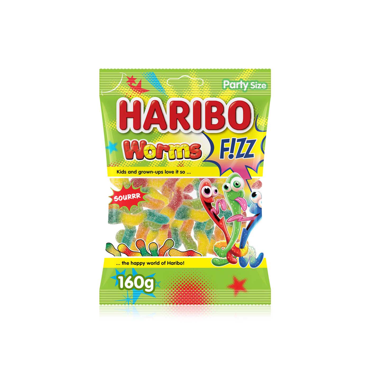 Haribo Fizz Worms 160g