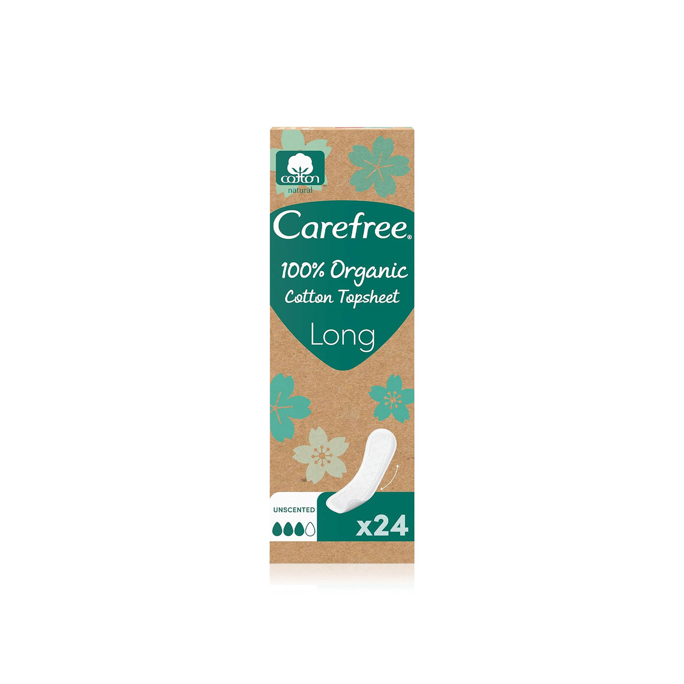 Carefree Organic Cotton Long Liners x 24