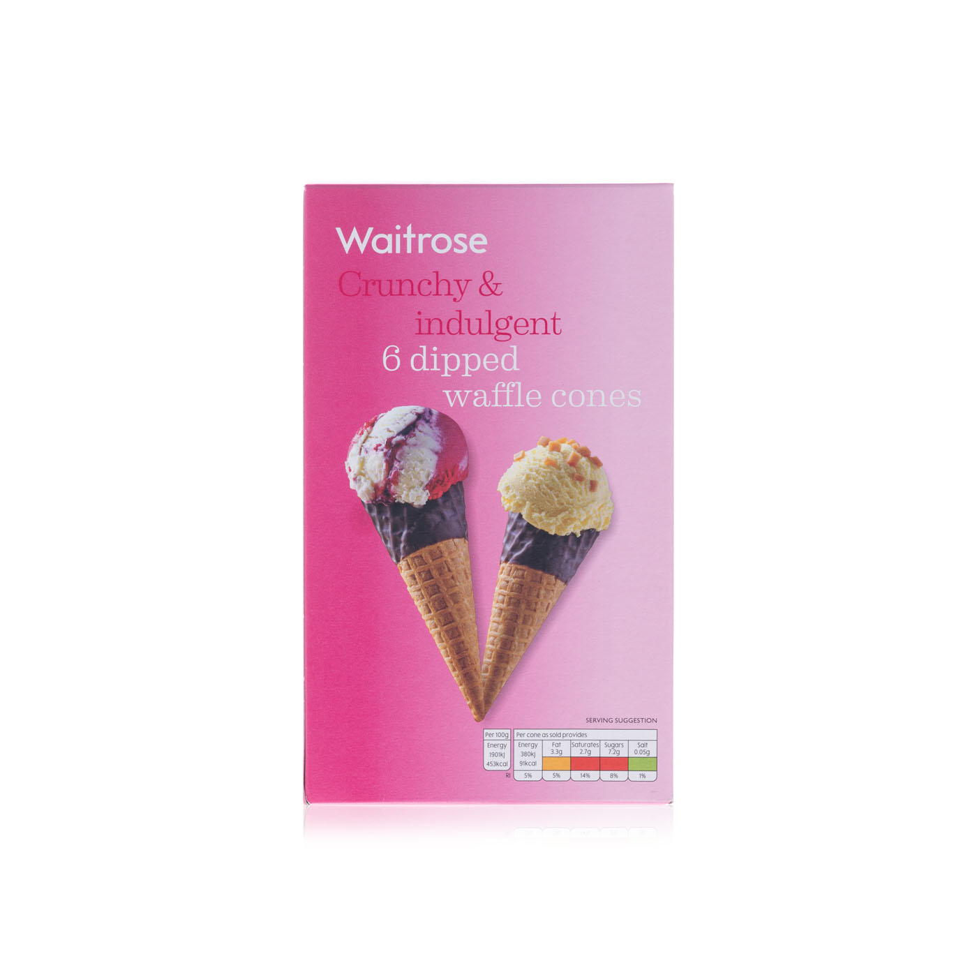 Waitrose dipped waffle ice cream cones 6s 100g Spinneys UAE