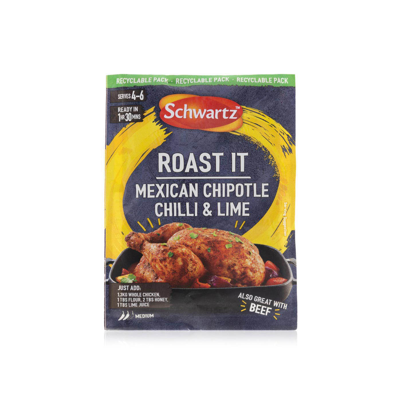 Schwartz Roast It Chipotle Chilli and Lime Mix 25g
