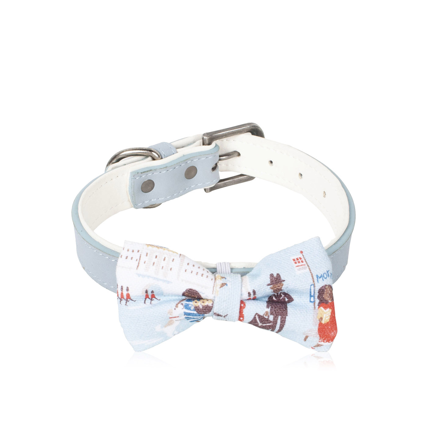 Cath Kidston London People Leather/Fabric Printed Pet Collar 100g Small