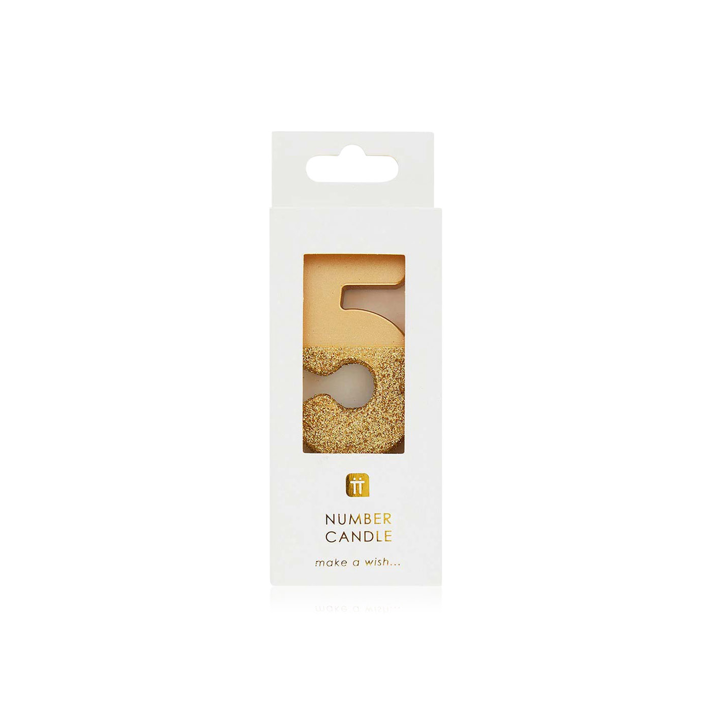 Talking Tables Gold Glitter Candle - 5