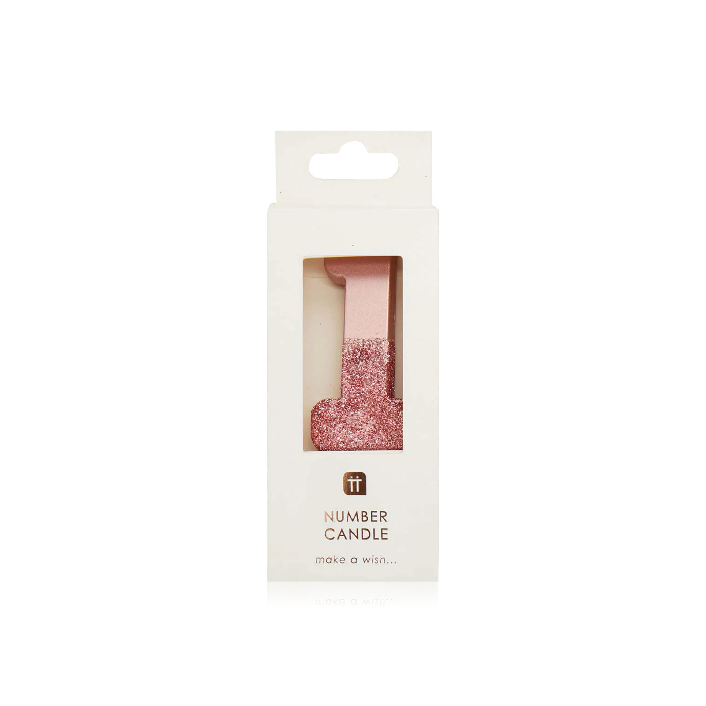Talking Tables Rose Gold Glitter Candle - 1