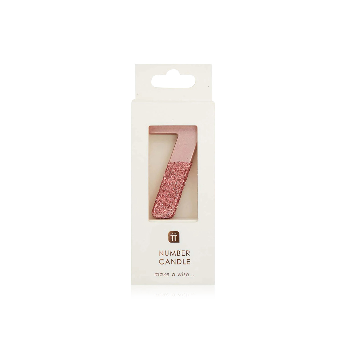 Talking Tables Rose Gold Glitter Candle - 7