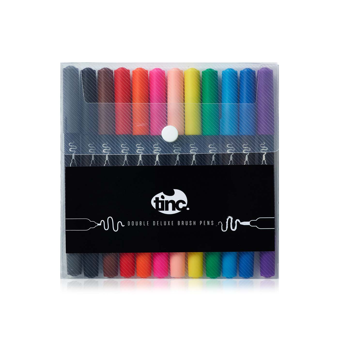 Tinc Double Deluxe Brush Marker Pens 12a