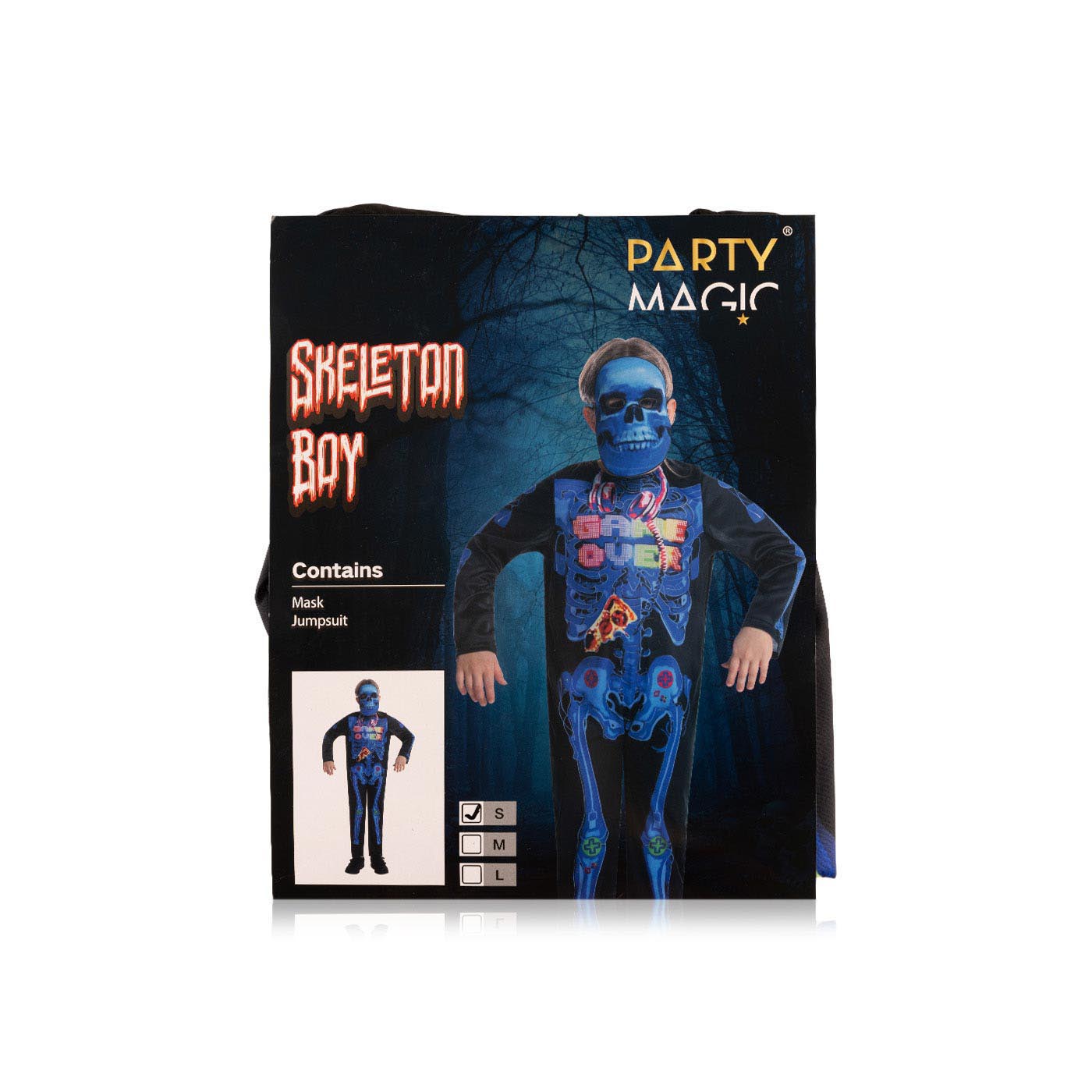 Party Magic Halloween "game Over" Skeleton Boy Kids Costume Small