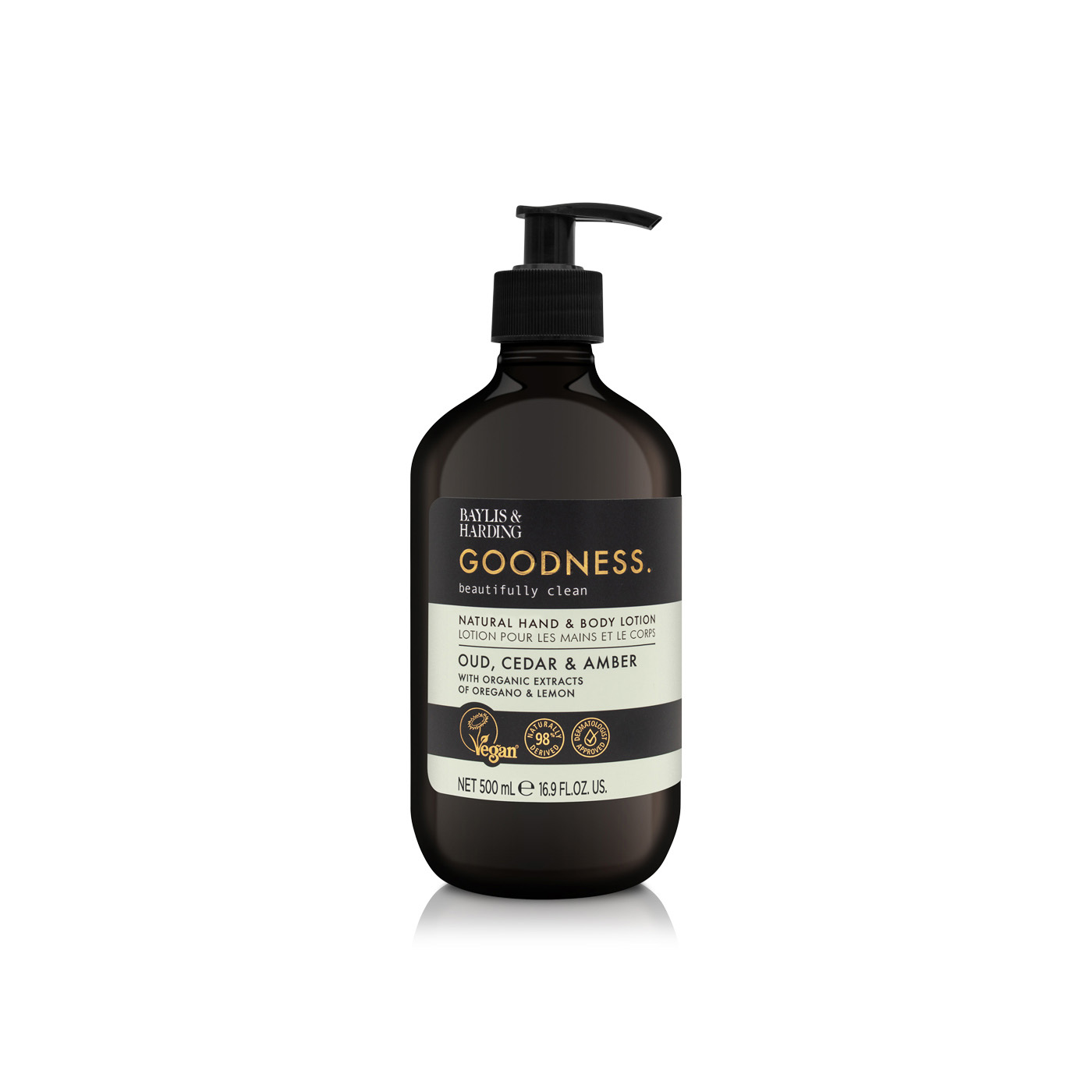 Baylis & Harding oud, cedar and amber natural hand and body lotion