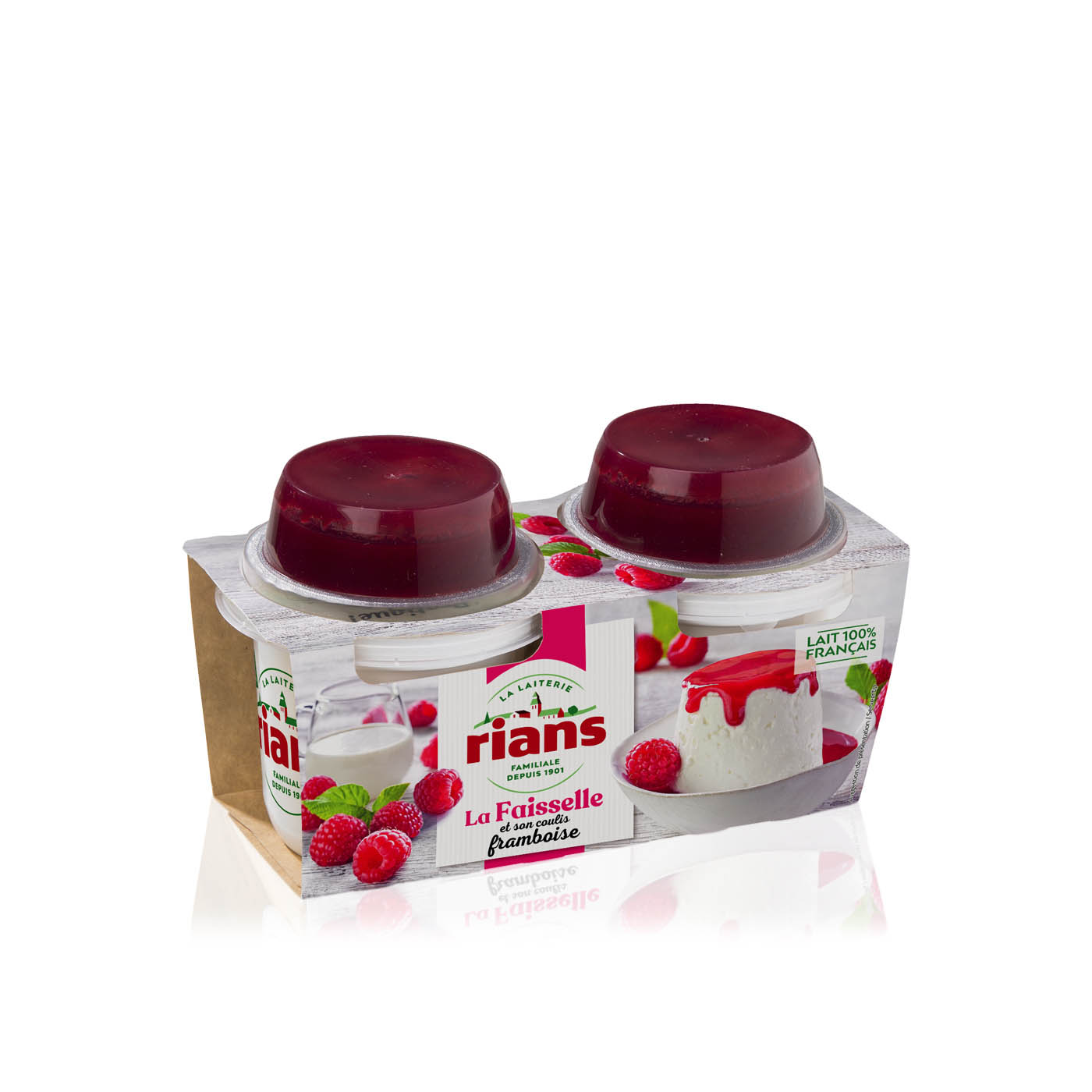Rians Raspberry Coulis Faisselle 2 Pack 240g
