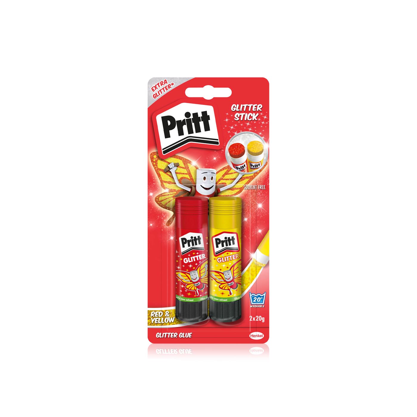 Pritt Stick 3 Pezzi X 22g – Colla Stick Trasparente, Ideale Per Carta E Cartoncino, Applicazione Uniforme, Per Ufficio E Scuola