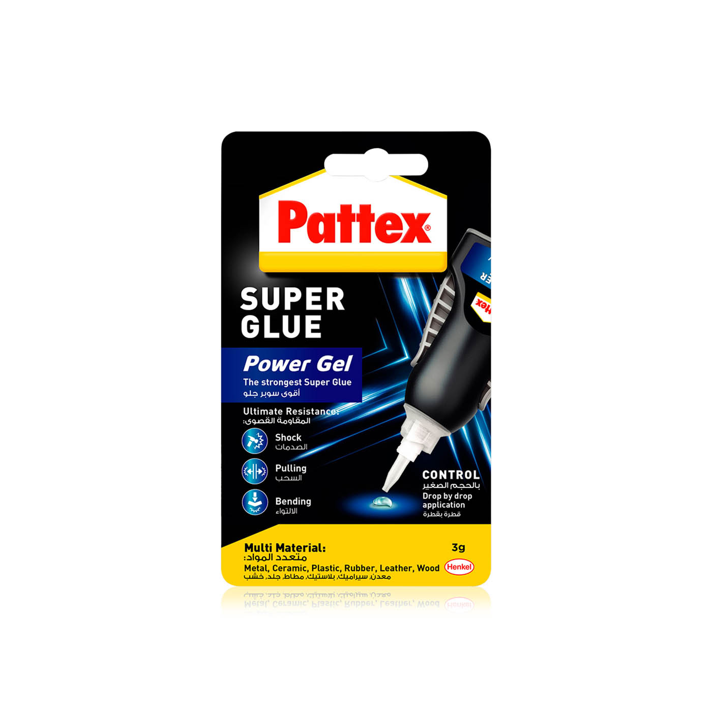 Pattex Super Glue Power Gel Control Tube 3g