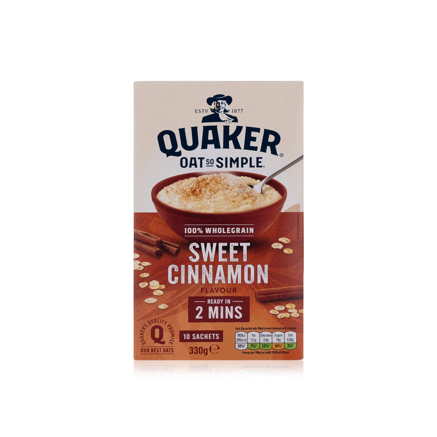 Quaker Oat So Simple Sweet Cinnamon Porridge 330g