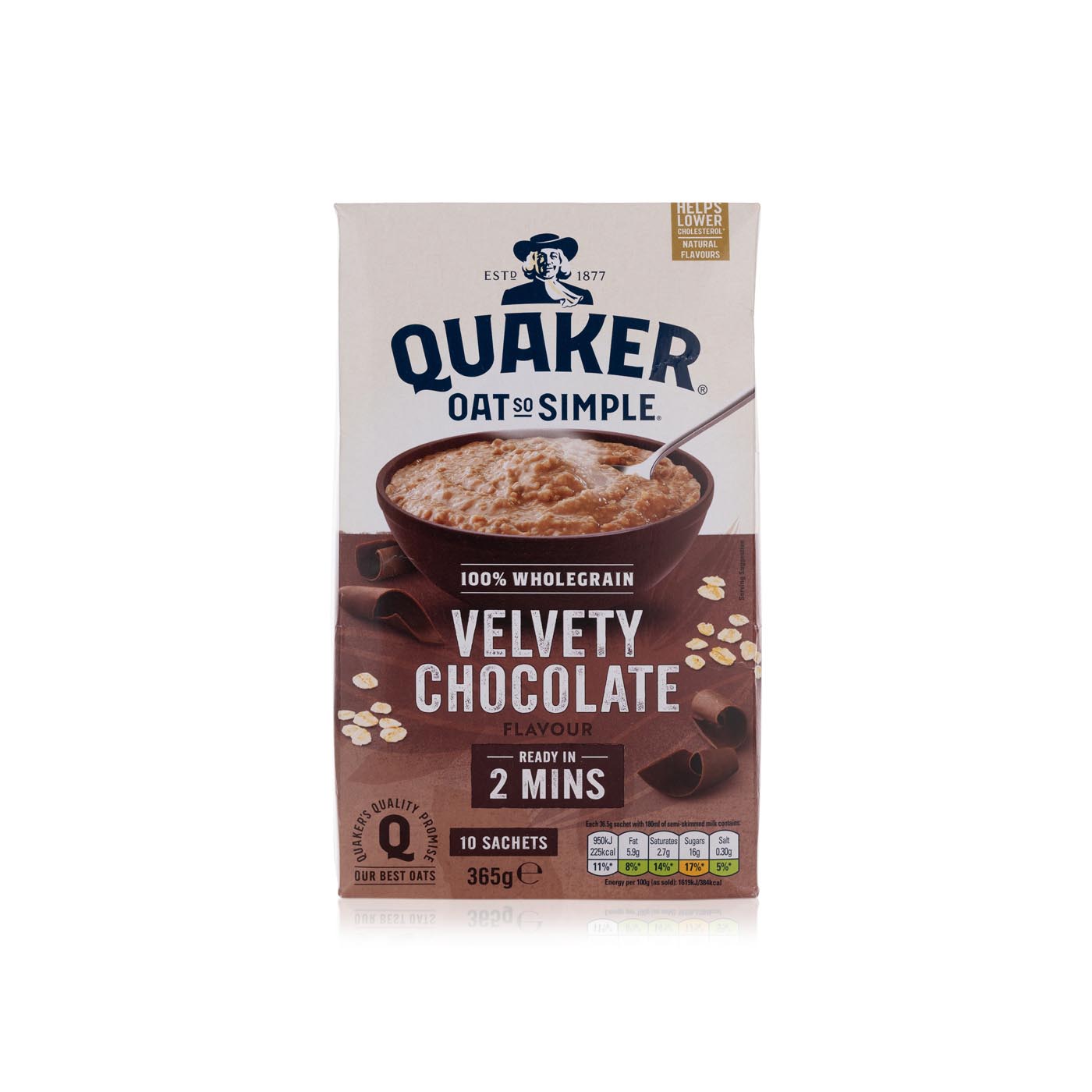 Quaker Oat So Simple Velvety Chocolate Porridge 365g