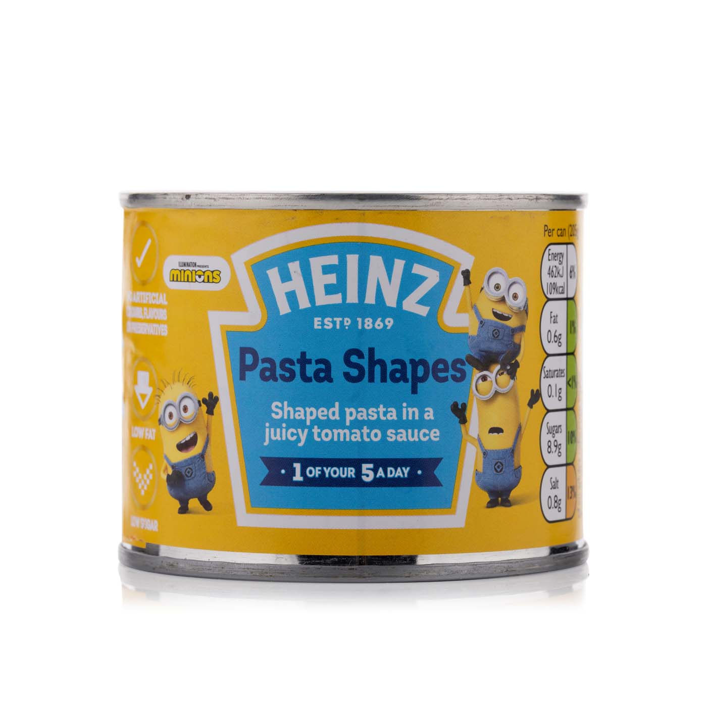 Heinz minions pasta shapes in tomato sauce 205g Spinneys UAE