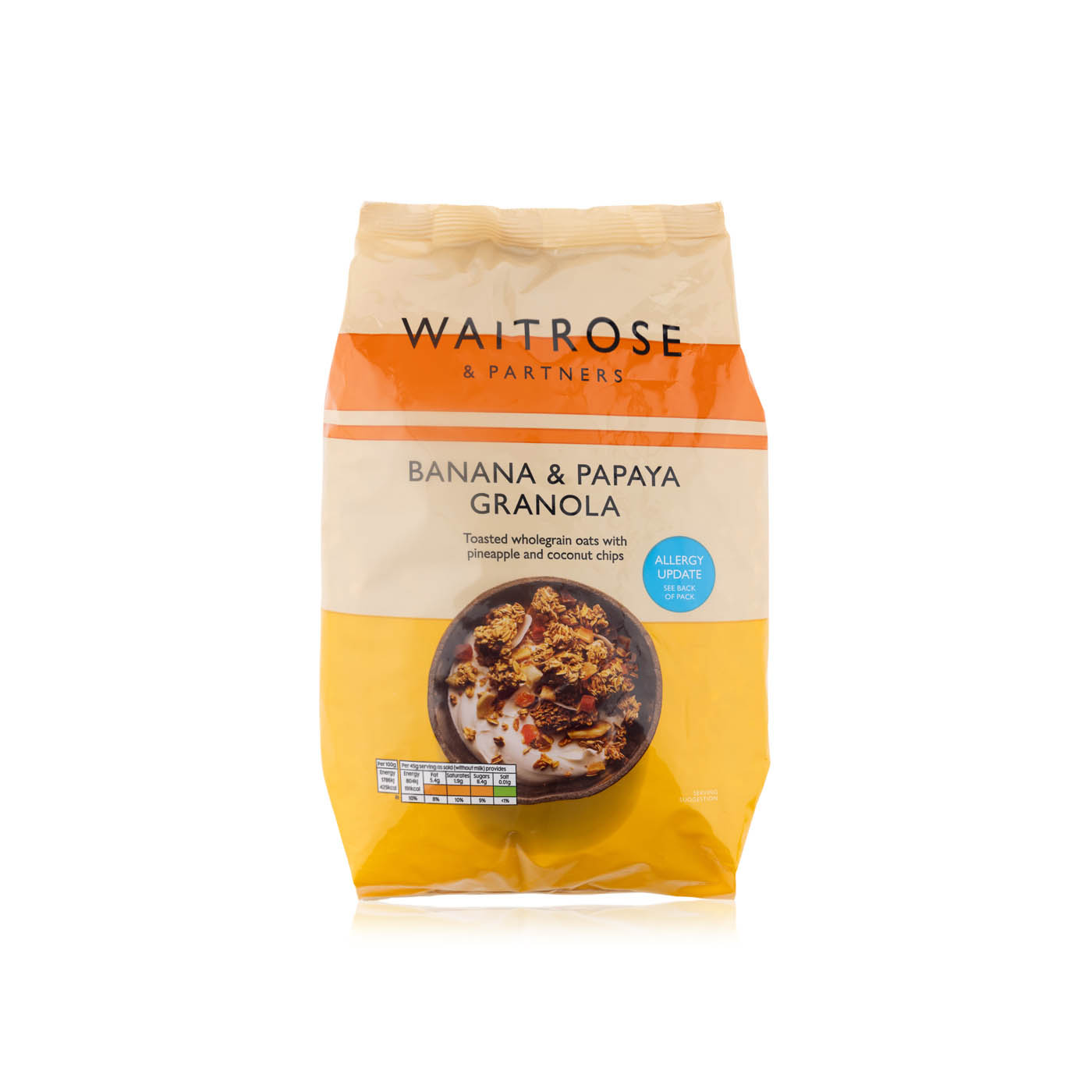 Waitrose Banana Papaya and Honey Granola 1kg