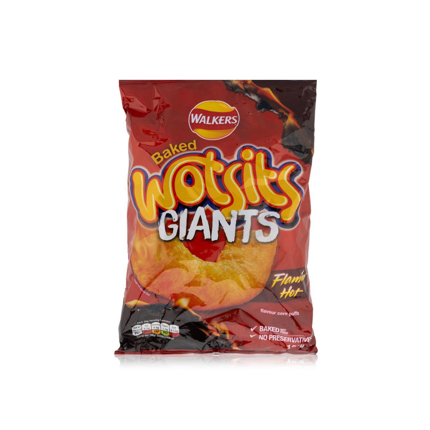 Walkers Wotsits Giant Flaming Hot 130g
