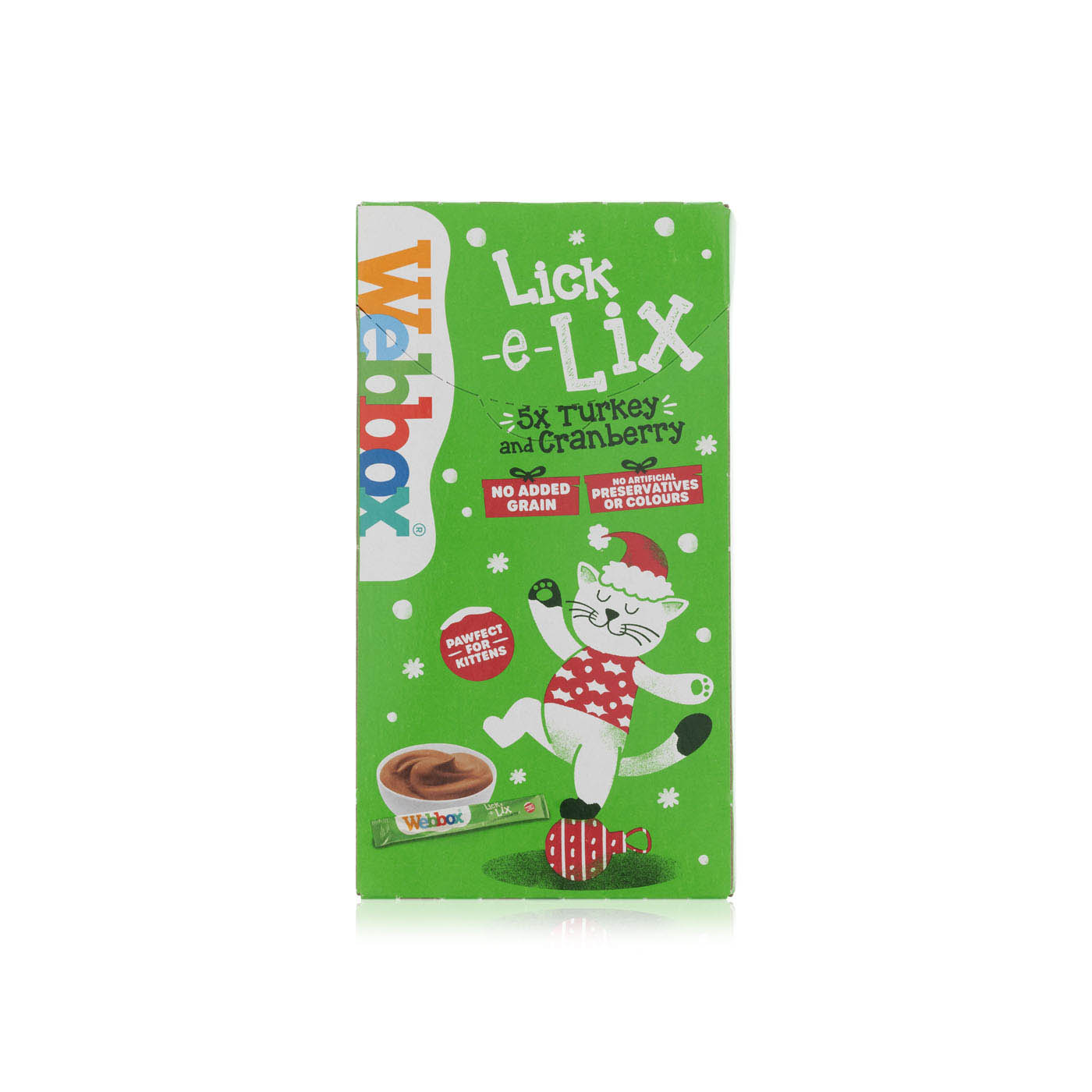 box lickelix festive treats for cats turkey and cranberry 5 pack
