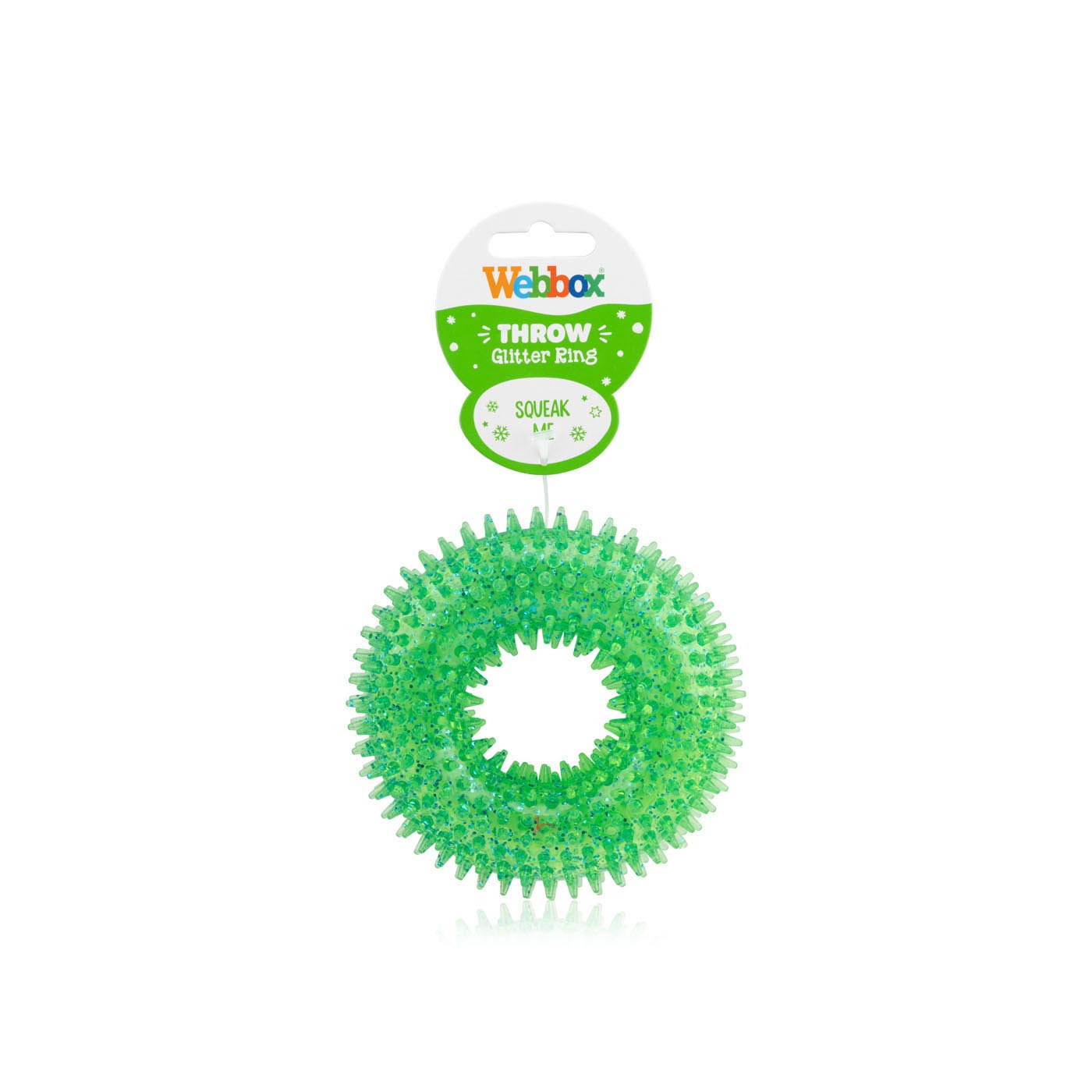 Webbox Festive Dog Glitter Ring Green