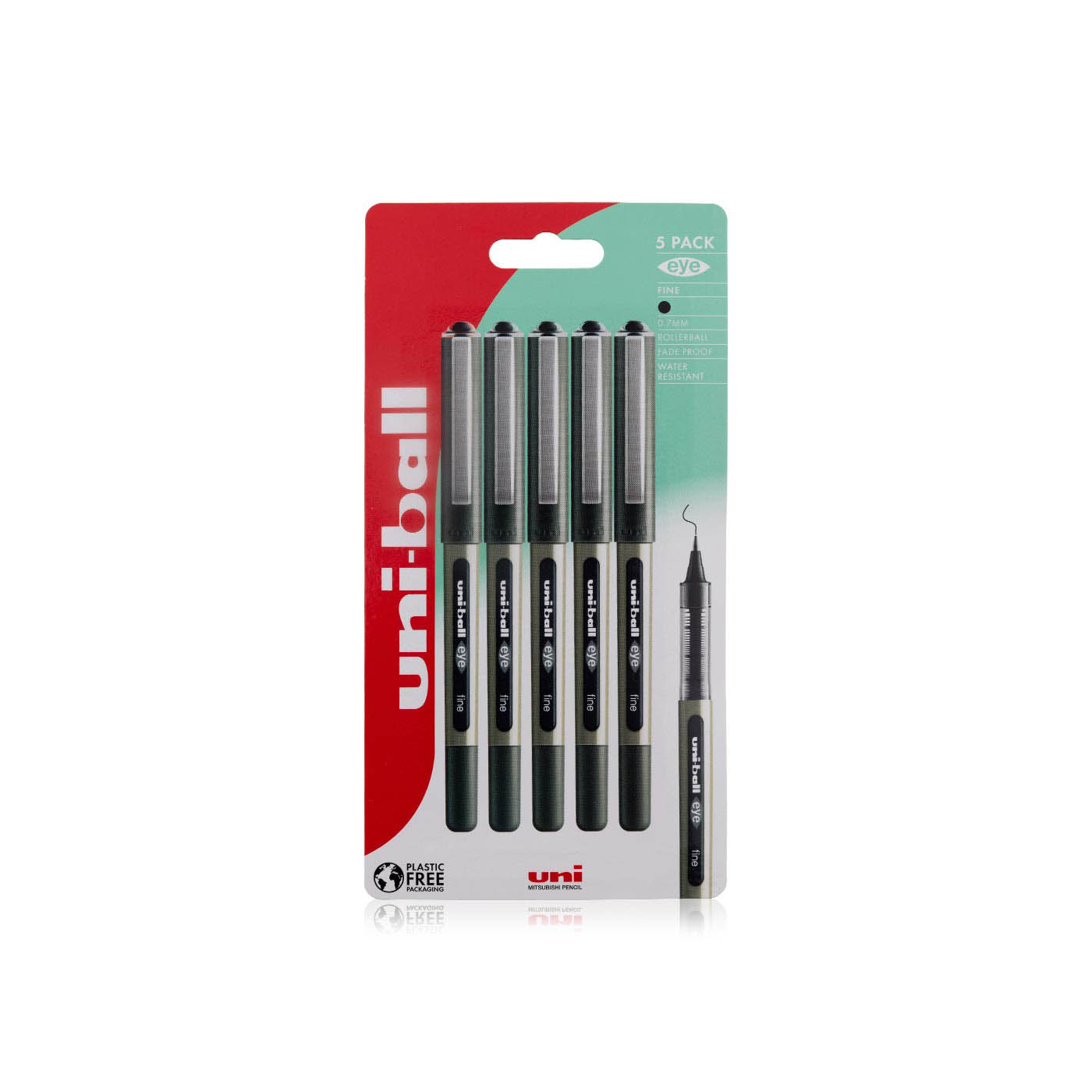 Uni-Ball Eye Fine Rollerball Black Pens 5s