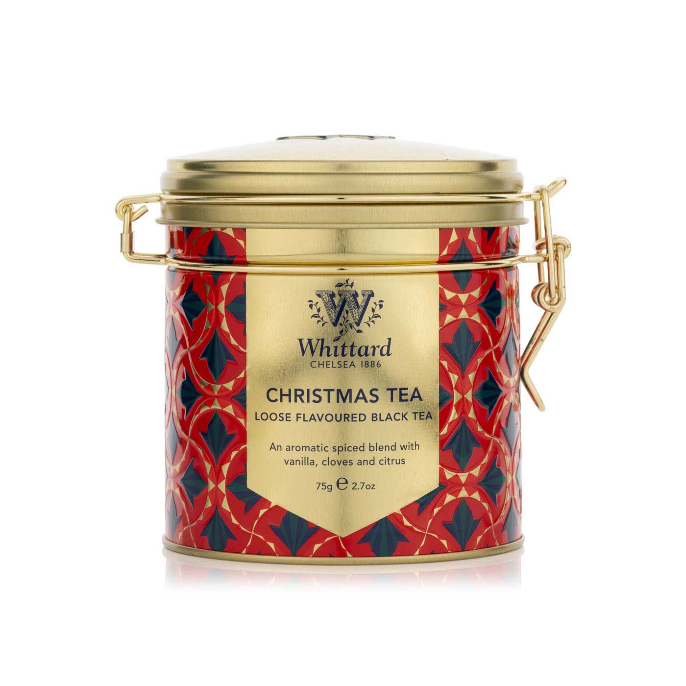 Whittard Christmas Black Tea Clip Top Tin 75g