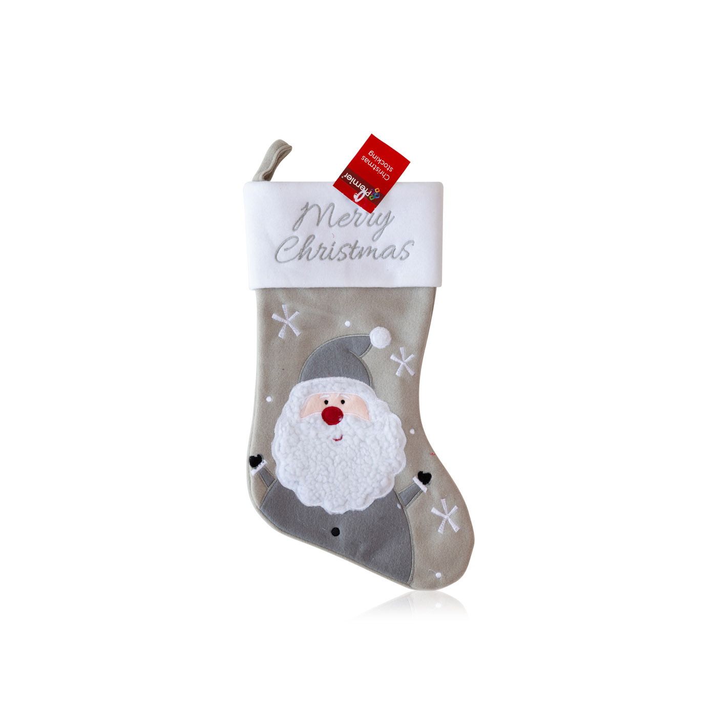 Premier Xmas Stocking Grey 45cm