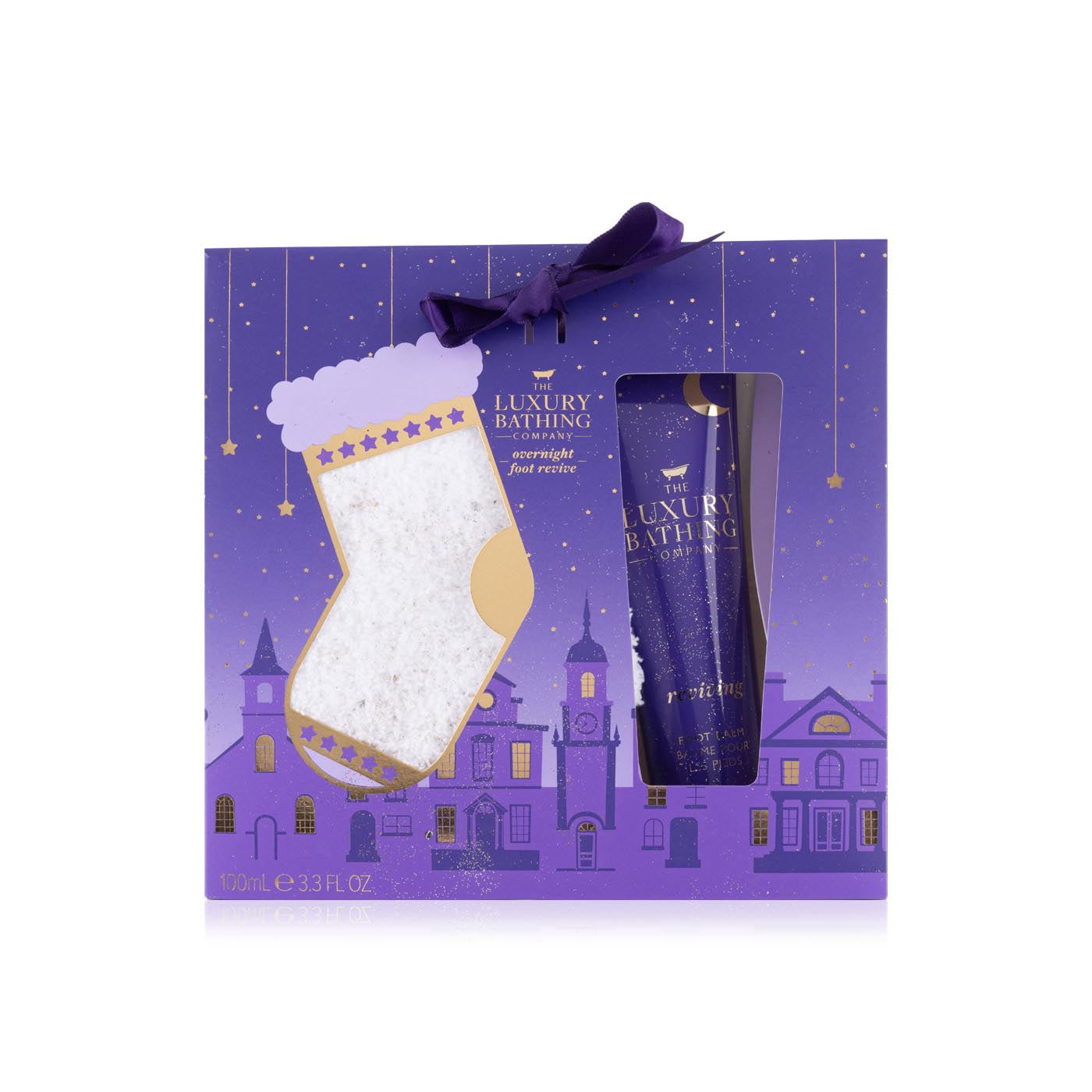 Luxury Bathing Co Overnight Foot Revive Socks and Foot Balm Gift Set 100ml