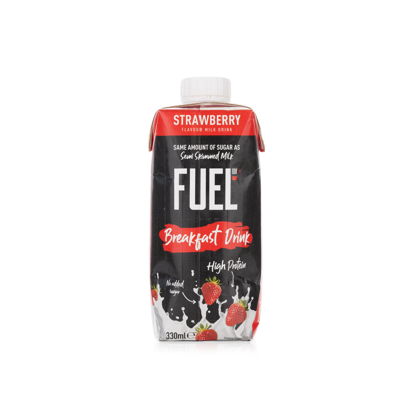 FUEL10K strawberry breakfast drink 330ml Spinneys UAE