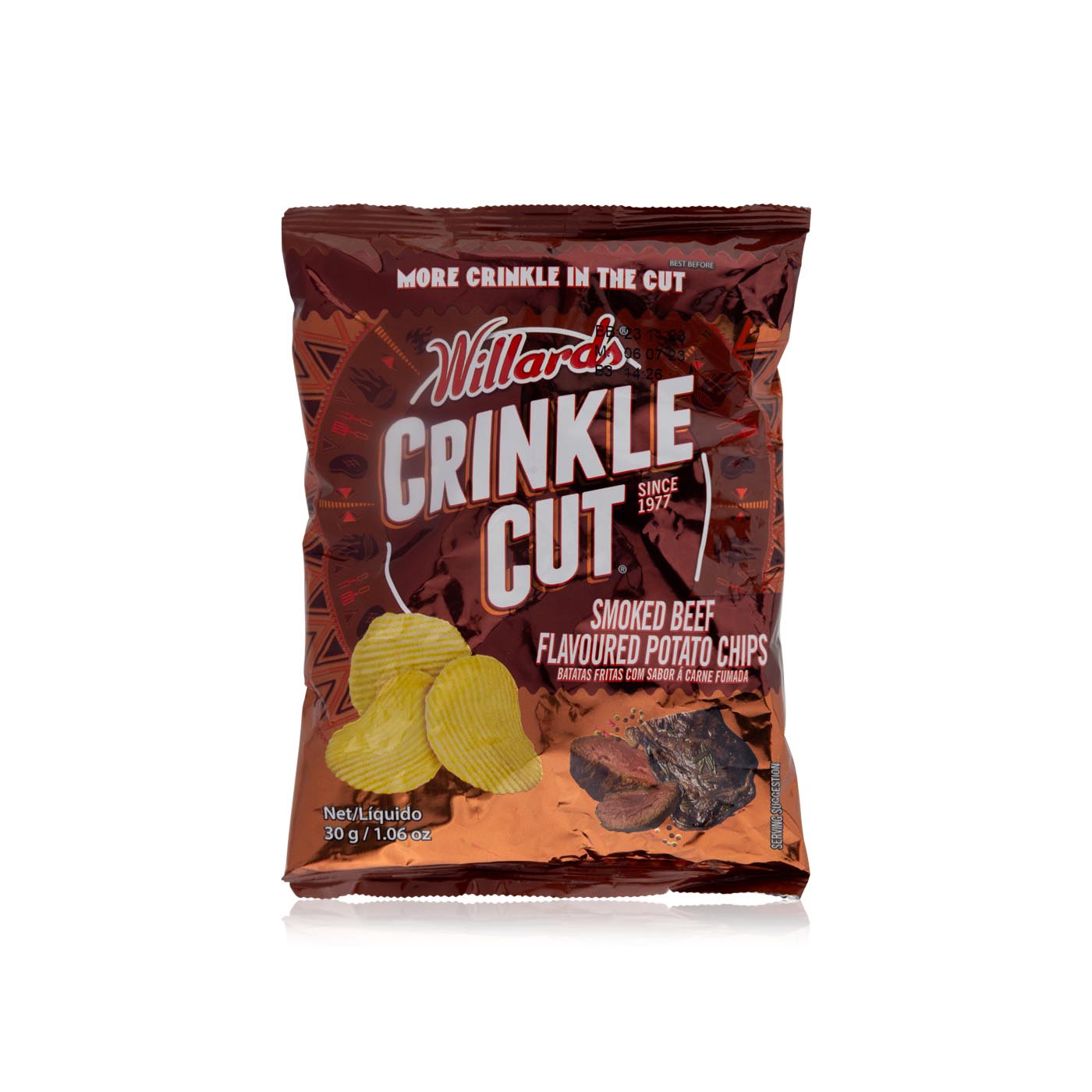 Willards Crinkle Cut Smoked Beef Flavoured Potato Chips 30g - Spinneys ...