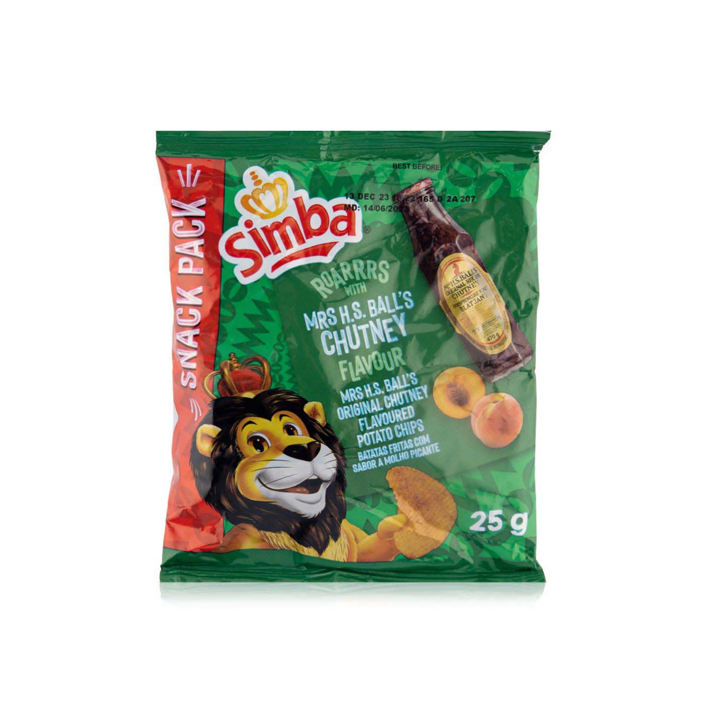 Simba Mrs H.s. Ball's Original Chutney Flavoured Potato Chips 25g